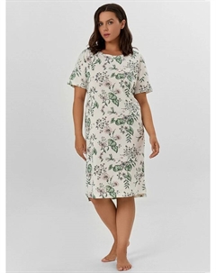 Сорочка ночная женская кремовая с цветочным принтом Mark formelle