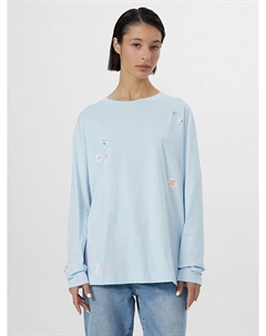 Джемпер женский в голубом цвете с печатью Mark formelle