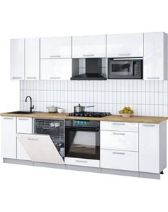 Кухонный гарнитур Интерлиния Мила Gloss 2.7-ПМ2