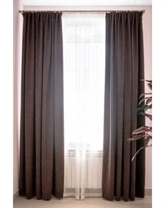 Комплект штор Decoretto Канвас горький шоколад КГШ-K110
