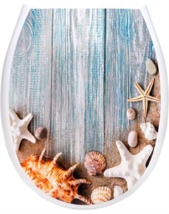 Сиденье для унитаза Еврокомфорт Океан Lux Пляж с детской накладкой 003741