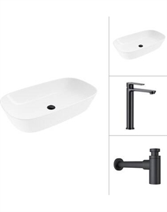 Умывальник со смесителем Lauter 21393-70 + Moon 21СК8691BS с сифоном 21635B