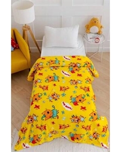 Плед Павлинка Три Кота желтый 150x200