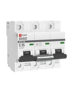 Выключатель автоматический EKF Basic ВА 47-100 3P 35А (C) 10kA / mcb47100-3-35C-bas Ekf