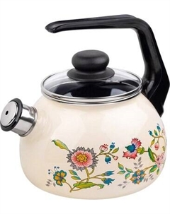 Чайник со свистком СтальЭмаль Луговые цветы / 107802 Стальэмаль