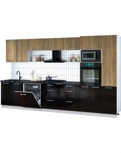 Кухонный гарнитур Интерлиния Мила Gloss 3.6-ПМ1