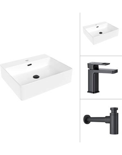 Умывальник со смесителем Lauter 21478 + Cascade 21СК655BS с сифоном 21635B