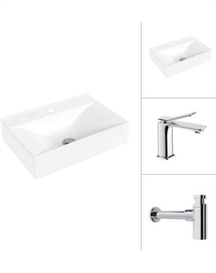 Умывальник со смесителем Lauter 21855 + Allure 21C618С с сифоном 21635CH