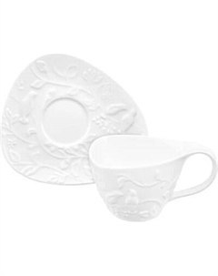 Чашка с блюдцем Elan Gallery Птички на ветке / 540940 Elan gallery