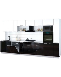 Кухонный гарнитур Интерлиния Мила Gloss 3.8-ПМ1