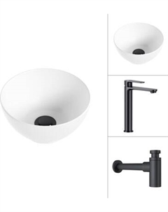 Умывальник со смесителем Lauter 21601E + Moon 21СК8691BS с сифоном 21635B