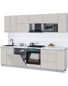 Кухонный гарнитур Интерлиния Мила Gloss 2.7-ПМ2