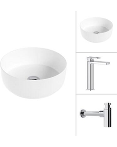 Умывальник со смесителем Lauter 21499-31 + Cascade 21СК0655C с сифоном 21635CH