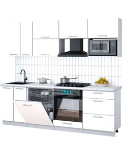 Кухонный гарнитур Интерлиния Мила Gloss 2.4-ПМ2
