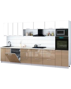 Кухонный гарнитур Интерлиния Мила Gloss 3.6-ПМ1-2