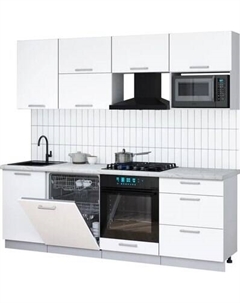 Кухонный гарнитур Интерлиния Мила Gloss 2.3-ПМ2