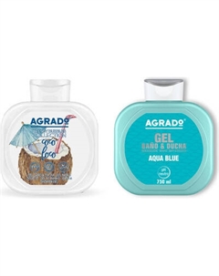 Набор косметики для тела Agrado Гель для душа Aqua Blue+Гель для душа Coco Loco