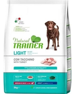 Сухой корм для собак Trainer Natural для сред. и крупных пород с избыточным весом с индейкой