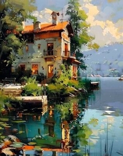 Набор алмазной вышивки Феникс+ Дом на озере / 68652 Feniks