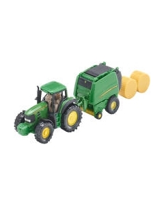 Трактор игрушечный Siku John Deere с пресс-подборщиком / 1665