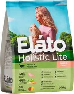 Сухой корм для кошек Elato Holistic Lite Для привередливых кошек с кроликом и индейкой