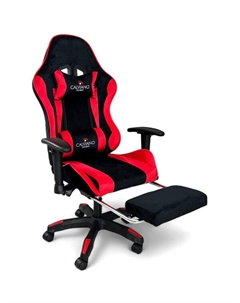 Вибромассажное кресло 1585 (черно-красный велюр) Calviano