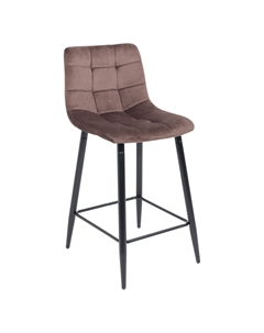 Стул барный MIA коричневый велюр HLR49/черный Akshome