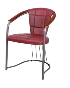 Стул Соната-Комфорт подлокотники орех/каркас бриллиант/экокожа коричневая Союзрегионпоставка