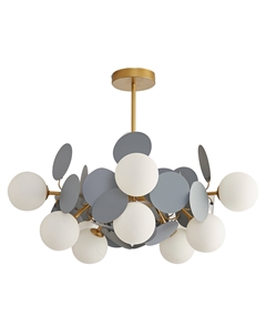 Светильник подвесной Kinklight Матиас 074160-10,33(16) серый/белый/золото (10*5Вт, G9, LED лампы в комплекте 4000K) Kink light