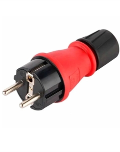 Вилка прямой ввод 16A IP54 красный/черный 55082 Electraline