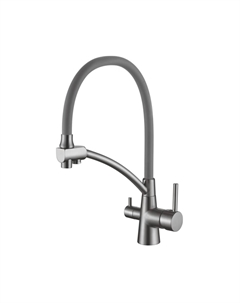 Смеситель кухонный Ledeme (оружейная сталь) L4855D-12