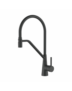 Смеситель кухонный Ledeme с гибким изливом (чёрный) L4397B-2