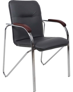 Офисный стул Samba Aks-1 (Pegasso темно-серый/подлокотники дерево темное) Akshome