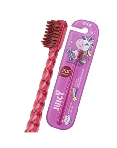 Детская зубная щетка "Магия единорога" с ионами серебра, прозрачная Juicy Lab UniMagic Splat