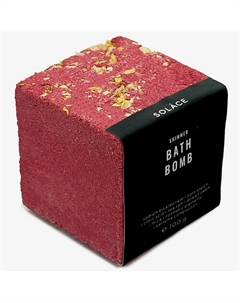 Бомбочка для ванны "Вишня" с морской солью, шиммером и сухоцветами Solace