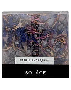 Мерцающая соль для ванны "Черная смородина" с шиммером и сухоцветами 150 Solace