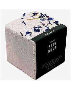 Бомбочка для ванны "Лаванда" с морской солью, шиммером и сухоцветами Solace