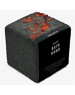 Бомбочка для ванны "Амбра и перец" с солью, шиммером и сухоцветами Solace