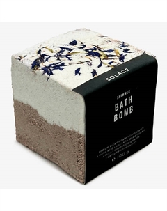 Бомбочка для ванны "Табак и ваниль" с солью, шиммером и сухоцветами Solace