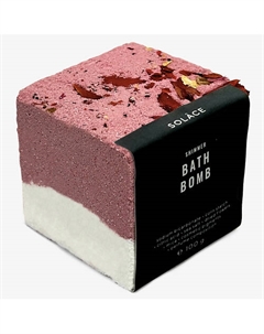 Бомбочка для ванны "Роза" с морской солью, шиммером и сухоцветами Solace