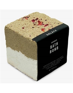 Бомбочка для ванны "Зеленый чай" с солью, шиммером и сухоцветами Solace