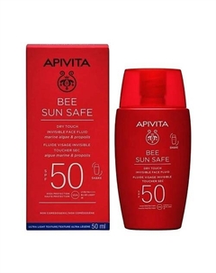 Солнцезащитная невидимая эмульсия для лица SPF 50 Bee Sun Safe 50 Apivita