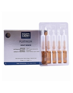 Обновляющие ночные ампулы Platinum Night Renew 20 Martiderm