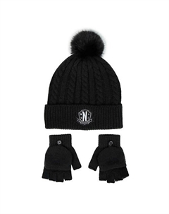 Шапка с перчатками Wednesday