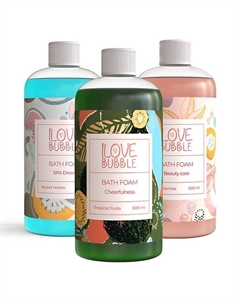 Подарочный набор ароматической пены для ванн с ароматом ягод, цветов, фруктов 1500 Ilovemg