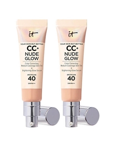 Тональный крем с сияющим финишем Nude Glow CC Cream Duo SPF40, 2 шт It cosmetics