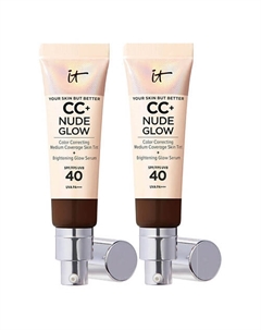 Тональный крем с сияющим финишем Nude Glow CC Cream Duo SPF40, 2 шт It cosmetics