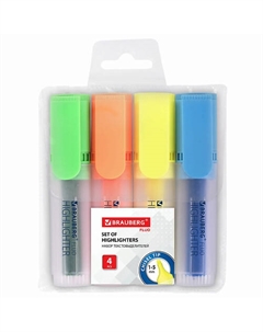 Набор текстовыделителей "FLUO" Brauberg