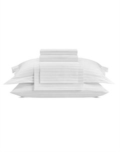 Постельное белье Vip из Страйп Сатина 2 Сп. 200x220 Белый Arya home collection