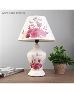 Лампа настольная «Цветочный букет» 1xE14 40 вт белый 24×24×39.5 см Risalux